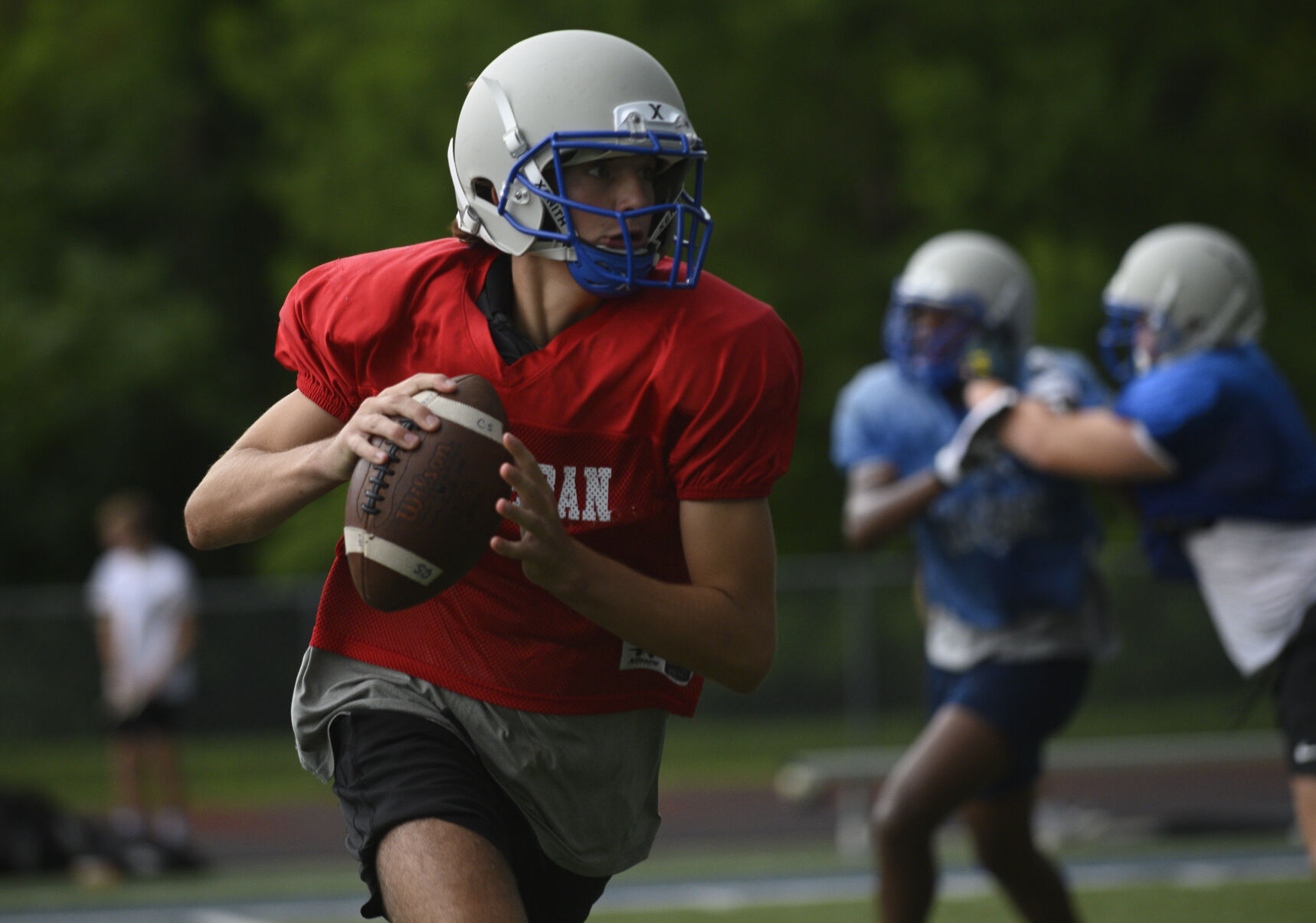 Lutheran St. Charles football practice